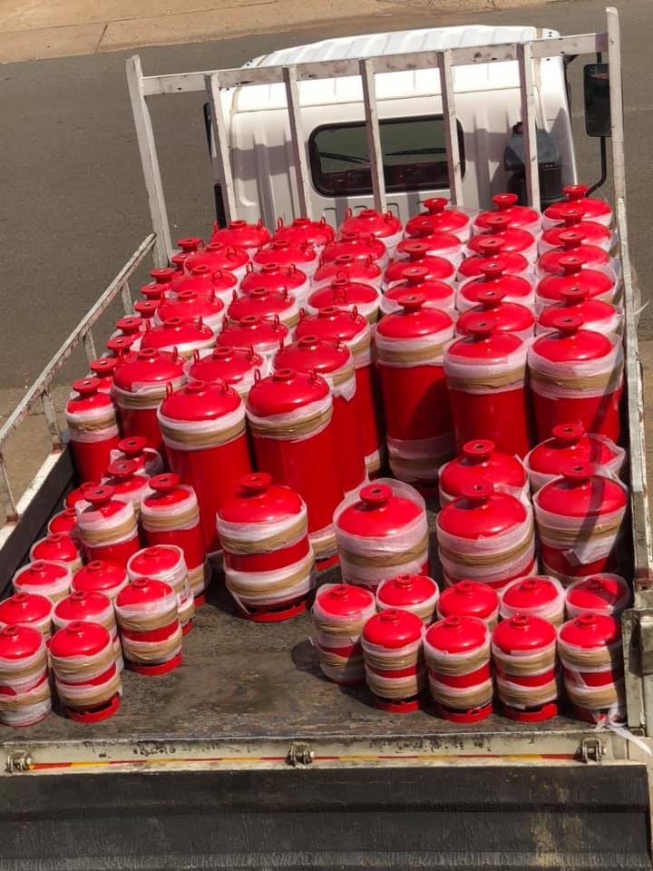 Gas canisters after